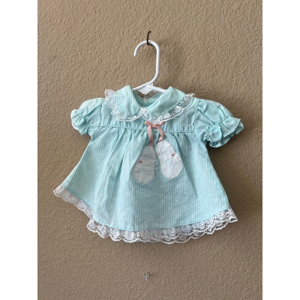Vintage 90s Mayfair ballerina shoes baby dress size newborn